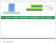 Tablet Screenshot of foothillssurgerycenter.com